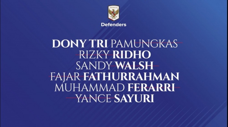 旺财28官网-印尼最新一期名单:伊泽斯、迪克斯、小赖因德斯等多名归化入选